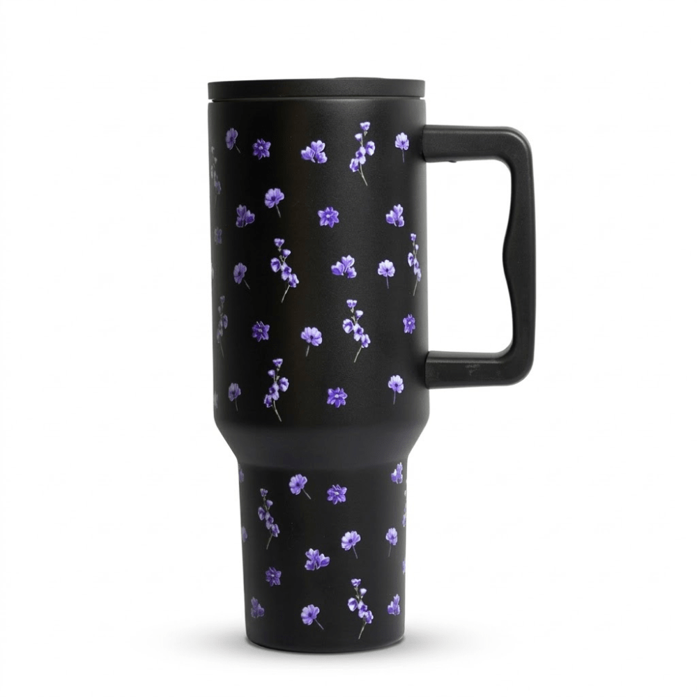 Midnight Lavender Tumbler - Memories InsiteMIDNIGHT TUMBLER WITHOUT CHARMS ( BLACK - 40 OZ )